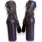 Free People Marietta Snake Heeled Ankle Booties Size 37 Photo 3