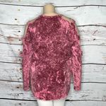 ODDY Size 2XL Pink & Purple Acid Wash Cage Long Sleeve Knit Top Shirt Photo 3