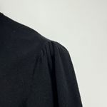 Nic+Zoe Easy Charm Black Mock Neck Puff Sleeve Quarter Zip Sweater Womens Medium Photo 5