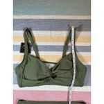 Zaful  Olive Green Crisscross Bikini - Size 6 - NWT Photo 5