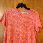 Michael Kors  Love Peace MK T-Shirt Button Shoulder Detail Grapefruit NWT Large Photo 10