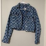 Forever 21 Blue and White Checkered Jacket Photo 0