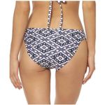 Jessica Simpson  Womens White & Blue Shirred Hipster Swim‎ Bottom Separates XL Photo 1