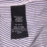 Sharagano  blue striped tunic top size small Photo 4