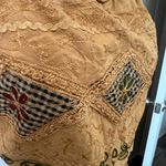 Embroidered Crop Top Wrap Skirt Set Mustard Boho Summer Size none Photo 6