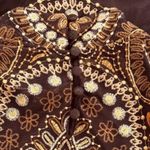 Johnny Was  Loving Is Easy Mesh Tee Embroidered Bohemian Boho Fall Size M NEW Photo 10