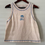 Urban Outfitters Outfitter Take a Little Trip Mushroom Cropped Graphic Tank Top Size Medium Photo 0
