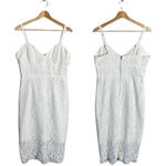 Lulus Sweet Blossom Ivory Lace Midi Dress Women's Large White Bridal Bride Chic Photo 3