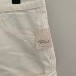 Free People NWT  White Beginner’s Luck Low Rise Slouch Jeans Shorts Size 32 Photo 4