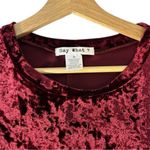 Say What? Say What? Crushed Velvet Long Sleeve Dress Women’s Medium Burgundy Holiday Party Photo 5