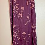 EXPRESS Vintage Long Maxi Skirt Y2K Floral Boho Size 11/12 90s Purple Photo 0