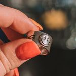 Lightning Bolt Smiley Face Silver Ring Photo 0