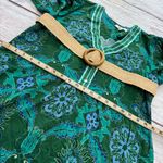 Celina Moon Boho Maxi Dress Green and Blue Pattern Size Large Photo 4