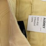 Tribal sz 4 audrey 70s mid rise straight capri floral‎ jean pants Yellow Photo 8