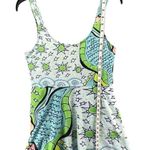 Artscow Custom Swimsuit Dress Women L Blue Multicolor Skater Stretch Art Unique Size L Photo 8