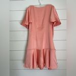 Free People  Scarlett Satin Ruffle Wrap Mini Dress Peach Photo 8