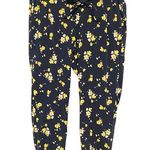 Torrid Size 1 Challis Pants Black Yellow Floral Tie Belt Whimsigoth Flowy Boho Photo 0