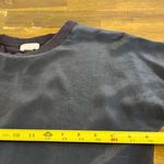 Ecru  Black Silk Jersey Knit Tee T-Shirt Mix Media Short Sleeve Size Small Photo 5