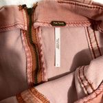 Free People Orange Washed Out Denim Modern Femme Fitted Boho Mini Skirt 2 Photo 5