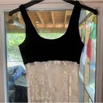 Vintage Steppin’ Out Formal Empire Velvet & Brocade black & white Dress Sz 11/12 Photo 7