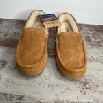 Dearfoams New  Fernie Genuine Shearling Moccasin Slippers 9 Photo 8