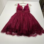 Coya Collection Burgundy Fairy Grunge Mini Dress Womens Size Small NEW *FLAW Photo 13