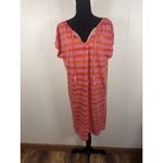 Tommy Bahama  pink orange stripe linen blend dress medium t shirt dress Photo 1