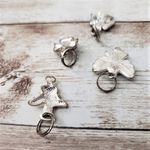 Vintage Charms Set of 4 Silver Tone Angel Charms Photo 3