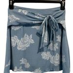 NWT Sadie & Sage Light Blue Faux Wrap Skirt Photo 0