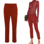 Rosetta Getty Trouser Red Cropped Tapered High Rise Dress Pants Size 10 Photo 0