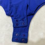 blue soft flannel chiffon bodysuit Size M Photo 3