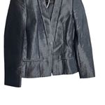 Hugo Boss BOSS Blazer Womens 2 Black One Button Business Formal Jacket Metallic Photo 2