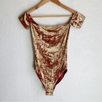 Urban Outfitters UO Out From Under Everly Crushed Velvet Off-The-Shoulder Bodysuit Medium Photo 1