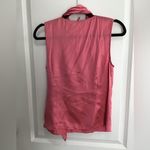 Vintage Debbie Shuchat Silk Sleeveless Blouse Y2K 90s Pink With Bow Tie Size 6 Photo 1