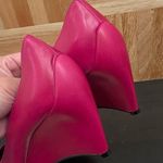 Jil Sander Fuchsia Leather Wedge Pump Size 39 Photo 6