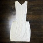ZARA  White Textured Back Zip Dress Photo 5