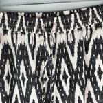 J.Crew  Casual Pants Linen Geometric Print Black Cream 10 Pockets Photo 8