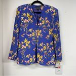 Vintage Herman Geist Blue Floral Print Blazer & Maxi Dress 2 Piece Matching Set Size 8 Photo 5