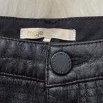 Maje Faux Leather Trim Black Mini Skirt Photo 7