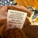 Dee Elly  Pink and Brown Crew Neck Sweater with Geometric Pattern Photo 2