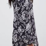 All Saints Dark Gray Shift Floral Lace Cold Shoulder Boho Dress - Large Photo 3