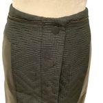 Etcetera  Black Genuine REAL Leather & Textured Wool Pencil Skirt EC Photo 3