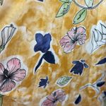 Cost Plus World Market Yellow and Blue Floral Fabric. Size s/m. E61 Photo 2