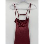 Free People Karlie Double Dare Red Velvet Sleeveless Maxi Dress Size 4 NWT Photo 3