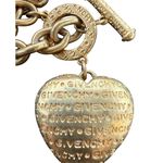 Givenchy 1980s Vintage Puffy Heart Necklace Gold Plated Photo 1