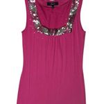 EXPRESS Y2K  Sequin Trim Sleeveless Square Neck Mini Dress XS Pink Silver Cocktail Party  Photo 2