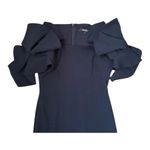 Badgley Mischka Origami Sleeve Maxi dress. Size 4. Navy Photo 5