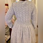 Elegant Gray Cable Knit Dress Size L Photo 2