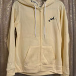 PINK - Victoria's Secret  Light Yellow Full Zip Hoodie XS Flawed Photo 0
