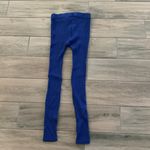437  Blue ribbed stretch leggings Photo 3